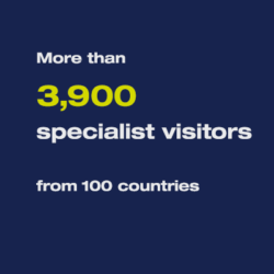 More than 3,900 specialised visitors from more than 100 countries